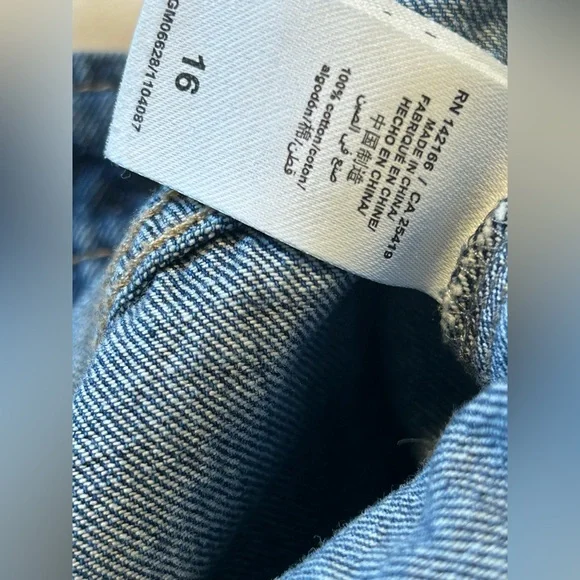 🪗Habitual girl wide leg cuffed Dark Blue Flare Jeans size 16 GUC - Picture 11 of 11